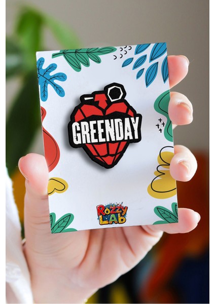 Green Day Music Rozet Pin - Ahşap - Broş - Yaka Çanta Aksesuar