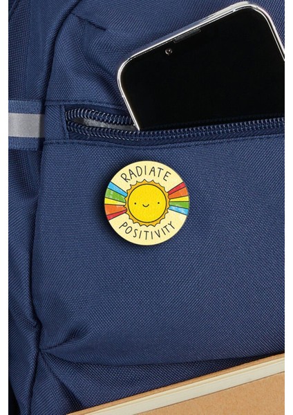 Radiate Positivity - Rozet - Broş - Yaka Çanta Aksesuar