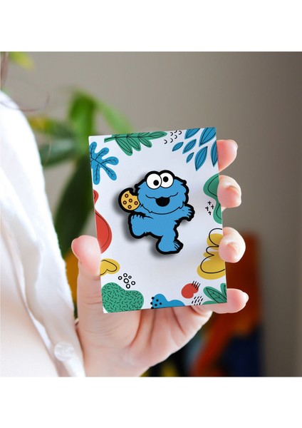 Kurabiye Canavarı - Rozet - Broş - Yaka Çanta Aksesuar