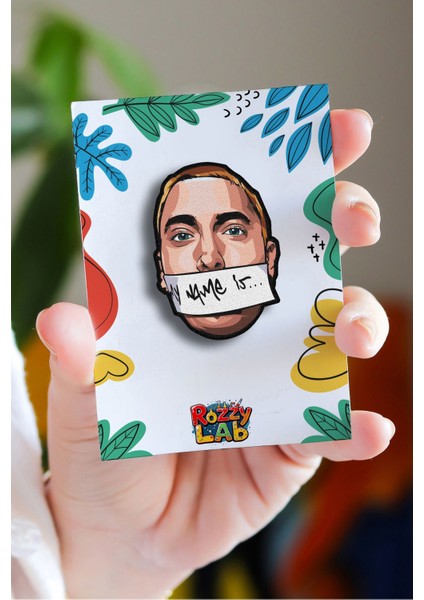 Eminem - Music Rozet - Broş - Yaka Çanta Aksesuar