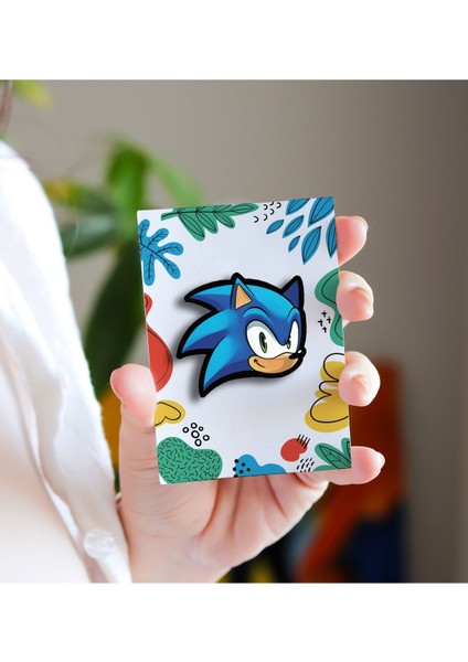 Sonic - Rozet - Broş - Yaka Çanta Aksesuar