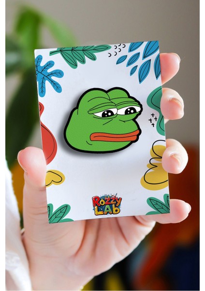 Pepe The Frog - Rozet - Broş - Yaka Çanta Aksesuar