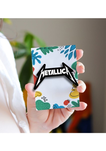 Metallica - Music Rozet - Broş - Yaka Çanta Aksesuar