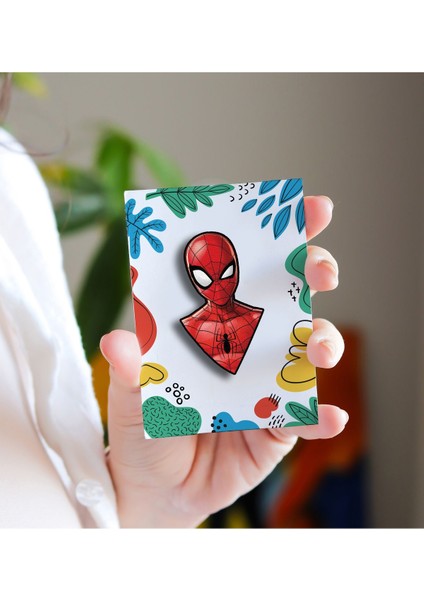Spiderman - Rozet - Broş - Yaka Çanta Aksesuar