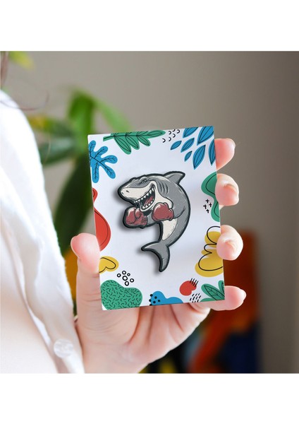 Shark Köpek Balığı - Rozet - Broş - Yaka Çanta Aksesuar