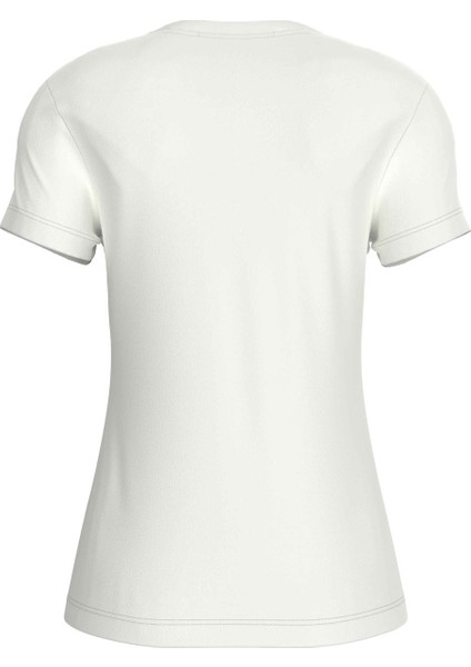 Bisiklet Yaka Düz Beyaz Kadın T-Shirt J20J224990YAF fiyatları