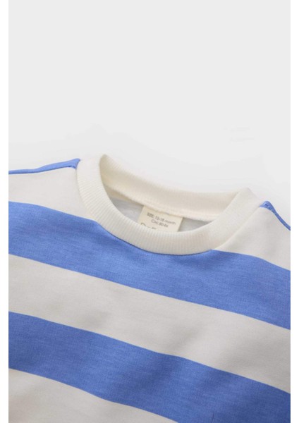 Kız Bebek Bisiklet Yaka Çizgili Sweatshirt E2950A525SP fiyatları