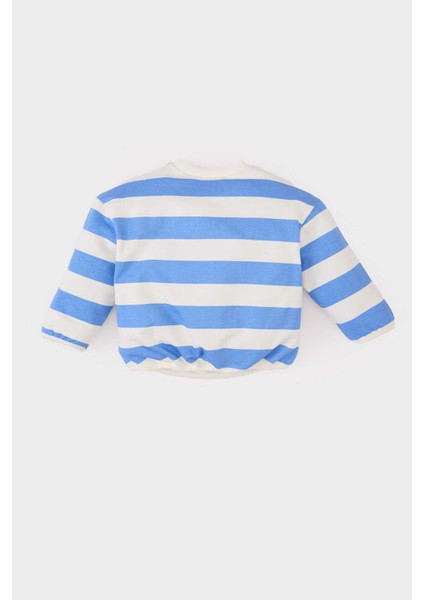 Kız Bebek Bisiklet Yaka Çizgili Sweatshirt E2950A525SP fırsatları