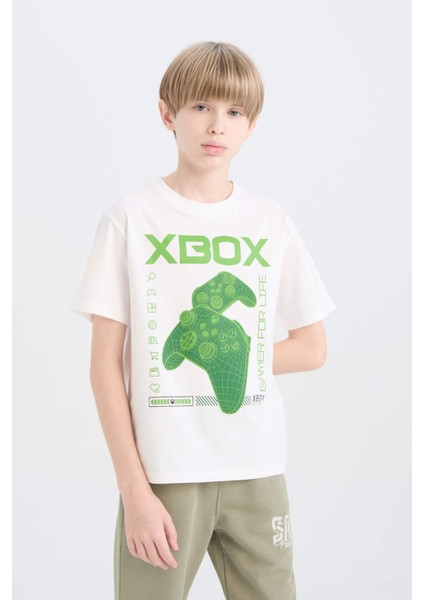 Erkek Çocuk Xbox Bisiklet Yaka Kısa Kollu Tişört E3100A825SM