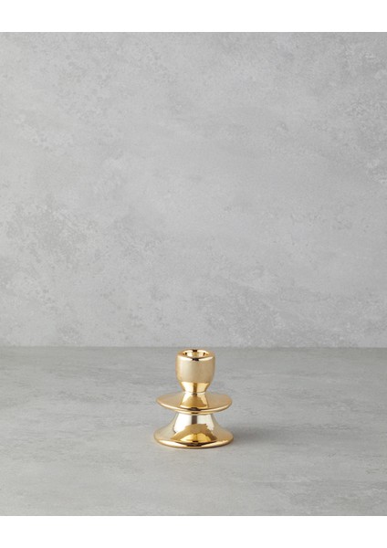 Pera Şamdan 7X7X8 cm Gold