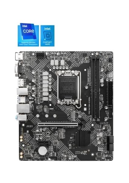 Pro H610M-G Ddr4 Soket 1700 Ddr4 3200(OC) Pcı-E Gen 4,m.2 Usb3.2 1x 1g Lan Matx Anakart