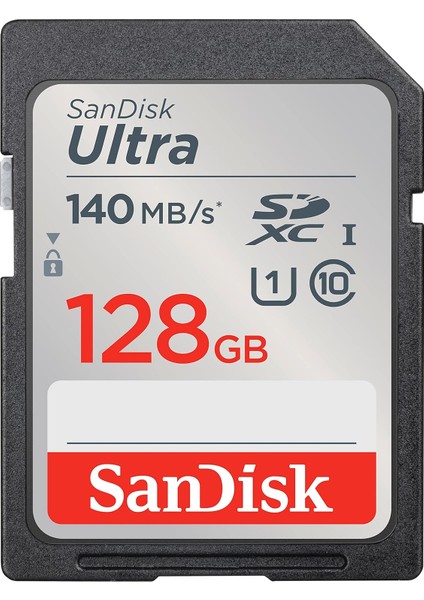 128 GB Ultra Sdxc Bellek Kartı, 140 Mb/s'ye Kadar, A1 Uygulama Performansı, Uhs-I, Class 10, U1