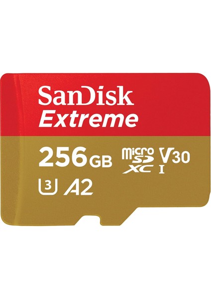 Extreme Microsd Uhs I Card 256GB For 4K Video On Smartphones, Action Cams & Drones 190MB/S Read, 130MB/S Write.