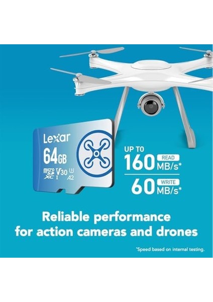 64GB Fly High-Performance 1066X Microsdxc™ Uhs-I, Up To 160MB/S Read 60MB/S Write C10 A2 V30 U3