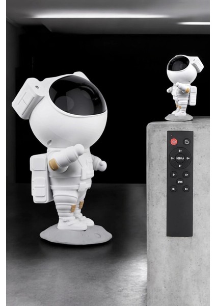 Çocuklara Özel Projeksiyon Astronot Lamba Speaker Sevimli