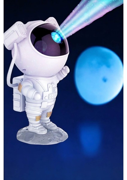 Çocuklara Özel Projeksiyon Astronot Lamba Speaker Sevimli