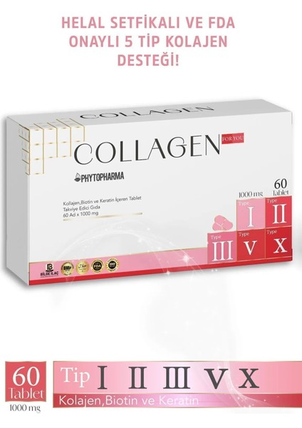 Kolajen Biotin ve Keratin Içeren Tablet Takviye Edici Gıda