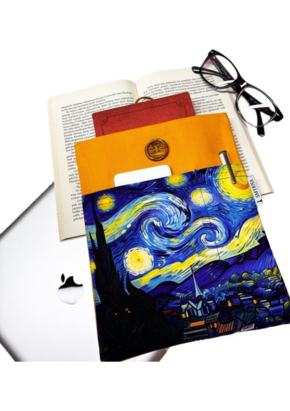 Kitap Kılıfı / Kitap Çantası , Yıldızlı Gece Sarı modelleri
