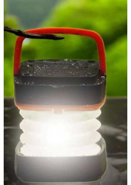 LED Lamba Kamp Lambası Hafif Taşınabilir Şarj Süreli Akordeon El Fenerli