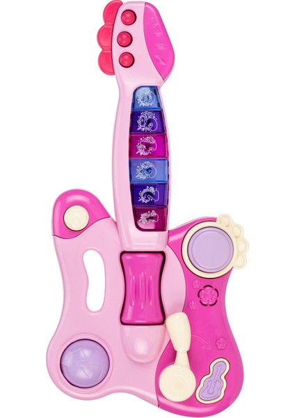 Işıklı Müzikli Gitar Pembe