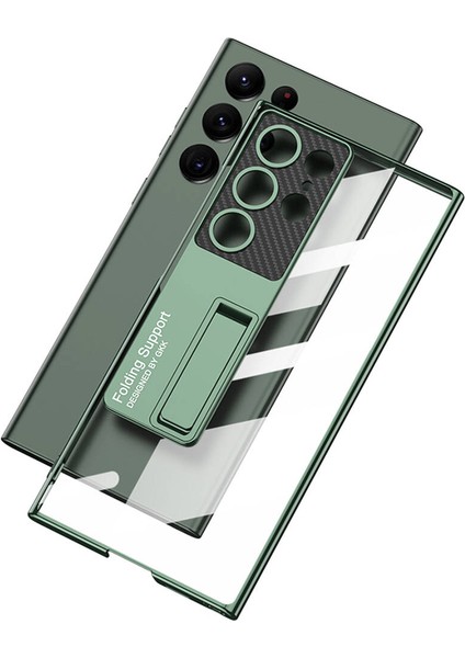Galaxy S24 Ultra Kılıf Kamera Korumalı Şeffaf Tasarımlı LEGO Standlı Kapak fiyatları