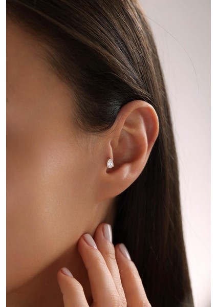 Altın Taşlı Piercing