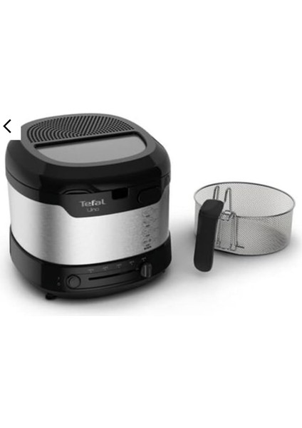 Tefal Uno M Fritöz FF215D | 1470 Watt | Kapasite: 1 kg | Ayarlanabilir Termostat | Pencereli | Damlama Pozisyonu | Paslanmaz Çelik/siyah fiyatları