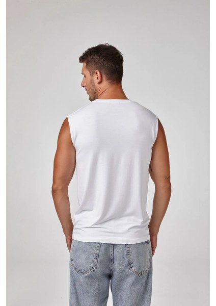 Kolsuz Yuvarlak Yaka Erkek T-Shirt Atlet 1605