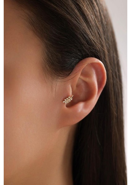 Altın Taşlı Başak Piercing