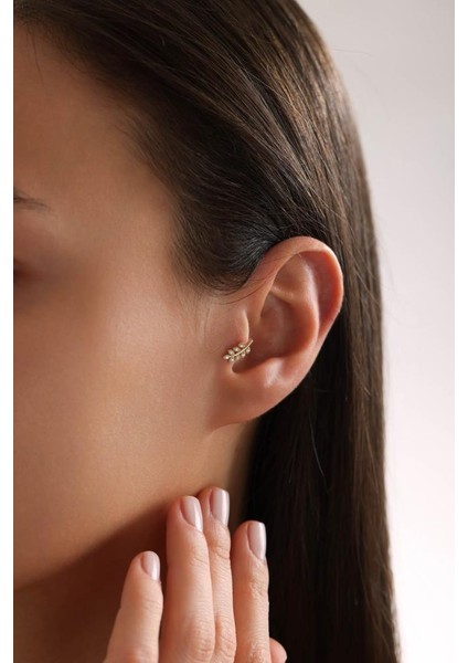 Altın Taşlı Başak Piercing