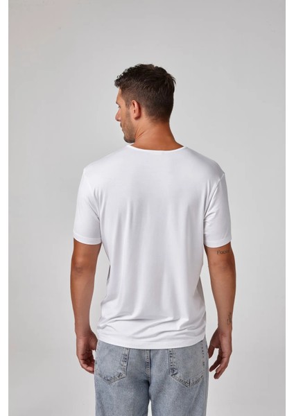 Kısa Kol V Yaka Erkek T-Shirt 1606 fiyatları