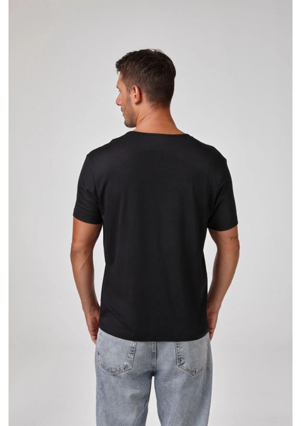 Kısa Kol V Yaka Erkek T-Shirt 1606