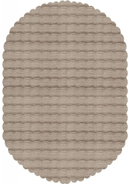 Bubble Tavşan Tüyü vizon Oval Ekstra Yumuşak Dokulu Peluş Halı