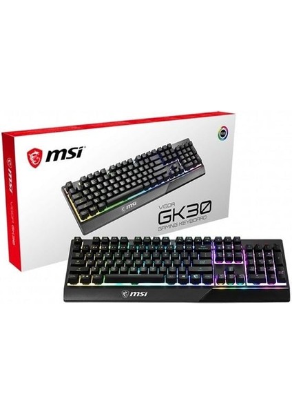 Msı Gg Vigor GK30 Tr USB Q Trk Rgb Mekanik Hisli Siyah Gaming Klavye