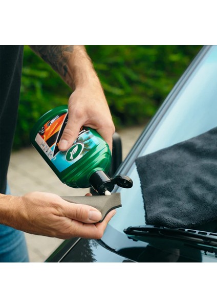 Carnauba Sıvı Cila Boya Koruyucu 500ML + Yüzey Parlatma Cila Havlusu 50X70 + Cila Süngeri