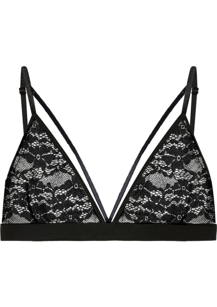 Mina Kadın Siyah Dantelli Ipli Bralet Sütyen