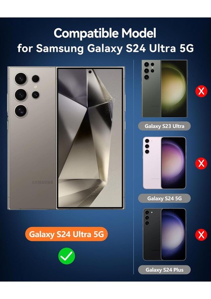 Samsung Galaxy S24 Ultra (6.8'' 2024) Ekran Koruyucu Nano Cam 2 Adet + Kamera Lens Koruyucu Set