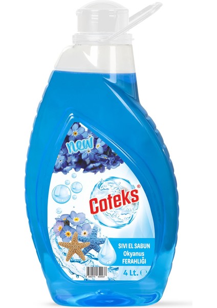 Okyanus Kokulu Sıvı Sabun Yumuşak ve Doğal Temizlik 4lt