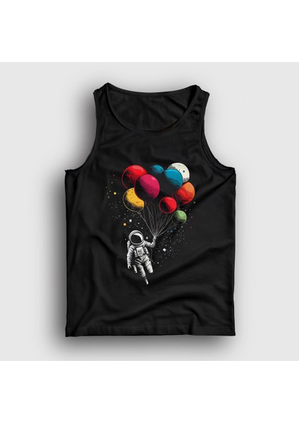 Unisex Siyah Astronot Balon Astronaut Balloon Atlet
