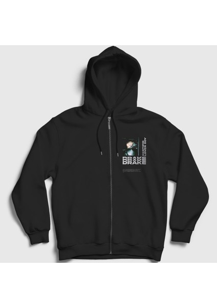 Unisex Siyah Drake Certified Lover Boy Fermuarlı Kapüşonlu Sweatshirt