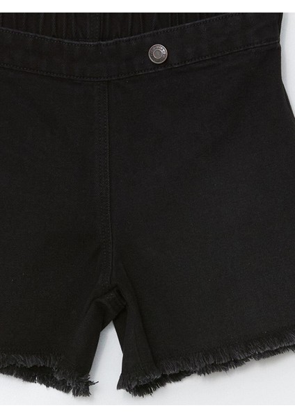 Lcw Kids Beli Lastikli Kız Çocuk Jean Şort Etek