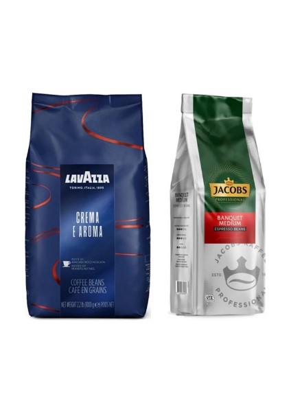 Crema E Aroma 1 kg + Jacobs Banquet Medium 1 kg