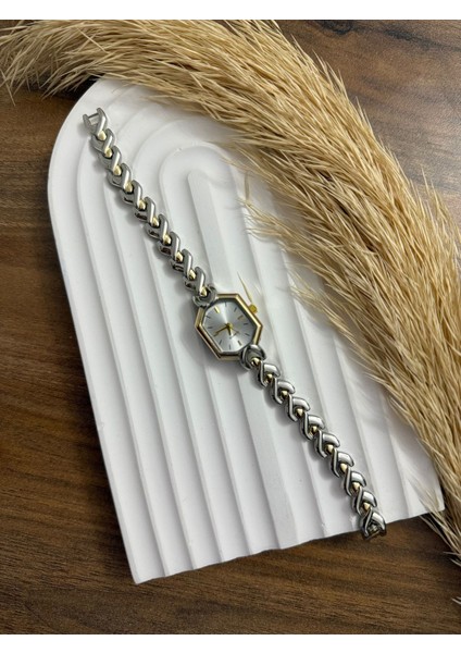 Retro Minimal Hasır Kordon Vintage Kadın Kol Saati