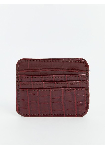 Lcw Accessorıes Deri Görünümlü Kroko Desenli Kadın Kartlık