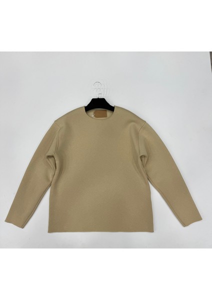 Erkek Lazer Kesim Içi Şardonlu Hafif Kalın Oversize Bol Kesim Sweatshirt