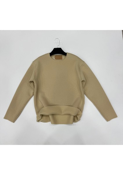 Erkek Lazer Kesim Içi Şardonlu Hafif Kalın Oversize Bol Kesim Sweatshirt