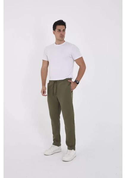 Unisex Üç Iplik Basic Eşofman Özel Tasarım Pantolon - Haki fırsatları