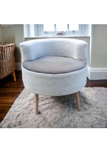 Çay Seti Tekli Koltuk, Berjer (Salon, Balkon, Ofis) Krem Berjer