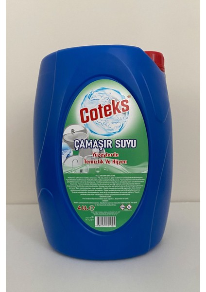 Yüksek Etkili Çamaşır Suyu Güçlü Temizlik ve Hijyen 4 lt