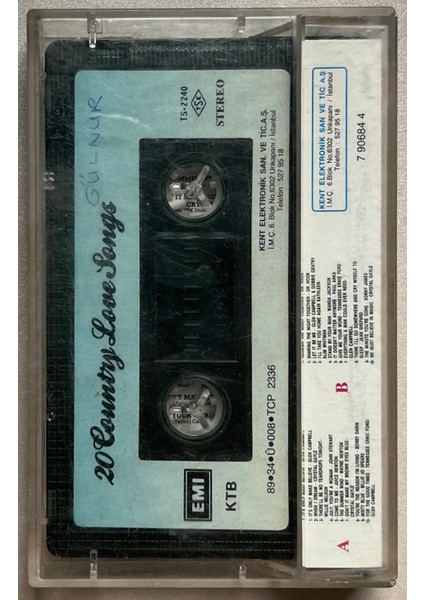 20 Country Love Songs Kaset